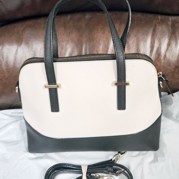 Kate Spade Cedar Street Maise Satchel - Black & Ivory - EUC - Picture 2 of 12